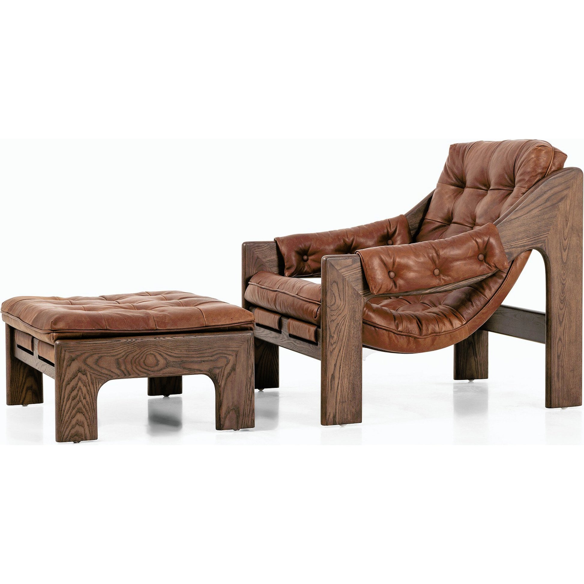 Halston Chair with Ottoman by Four Hands. Made from unique in a modern style.