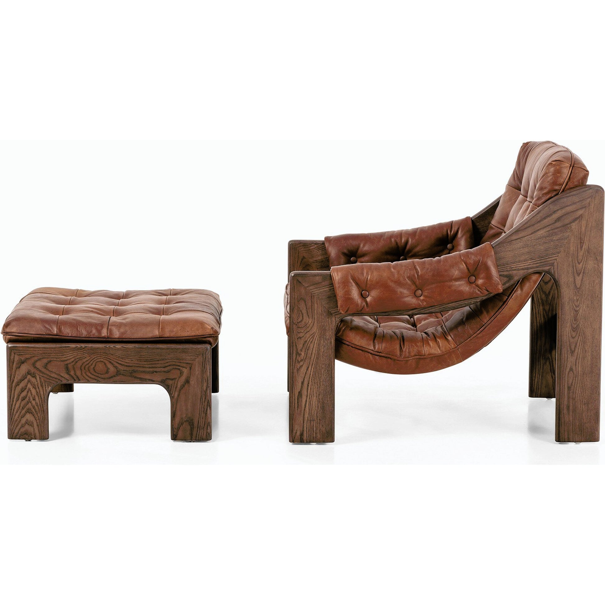 Halston Chair with Ottoman by Four Hands. Made from unique in a modern style.