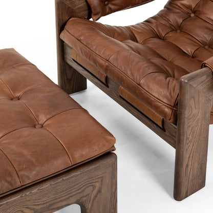 Halston Chair with Ottoman by Four Hands. Made from unique in a modern style.