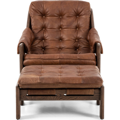Halston Chair with Ottoman by Four Hands. Made from unique in a modern style.