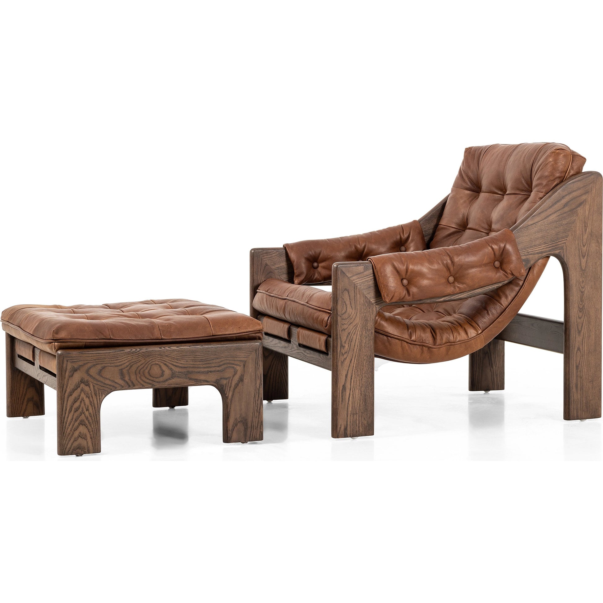 Halston Chair with Ottoman by Four Hands. Made from unique in a modern style.