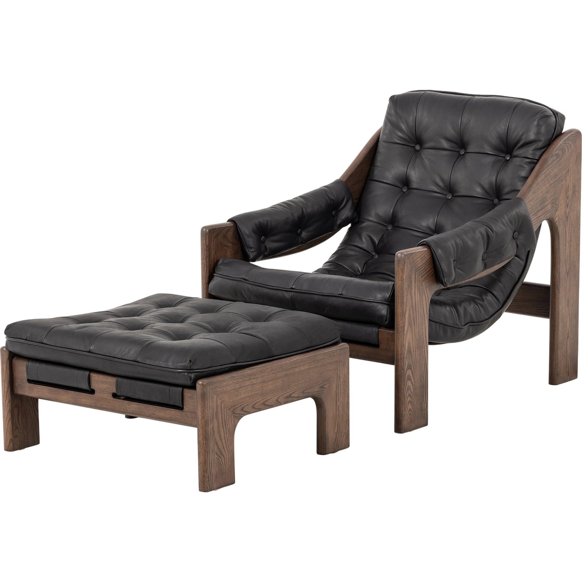 Halston Chair with Ottoman by Four Hands. Made from unique in a modern style.