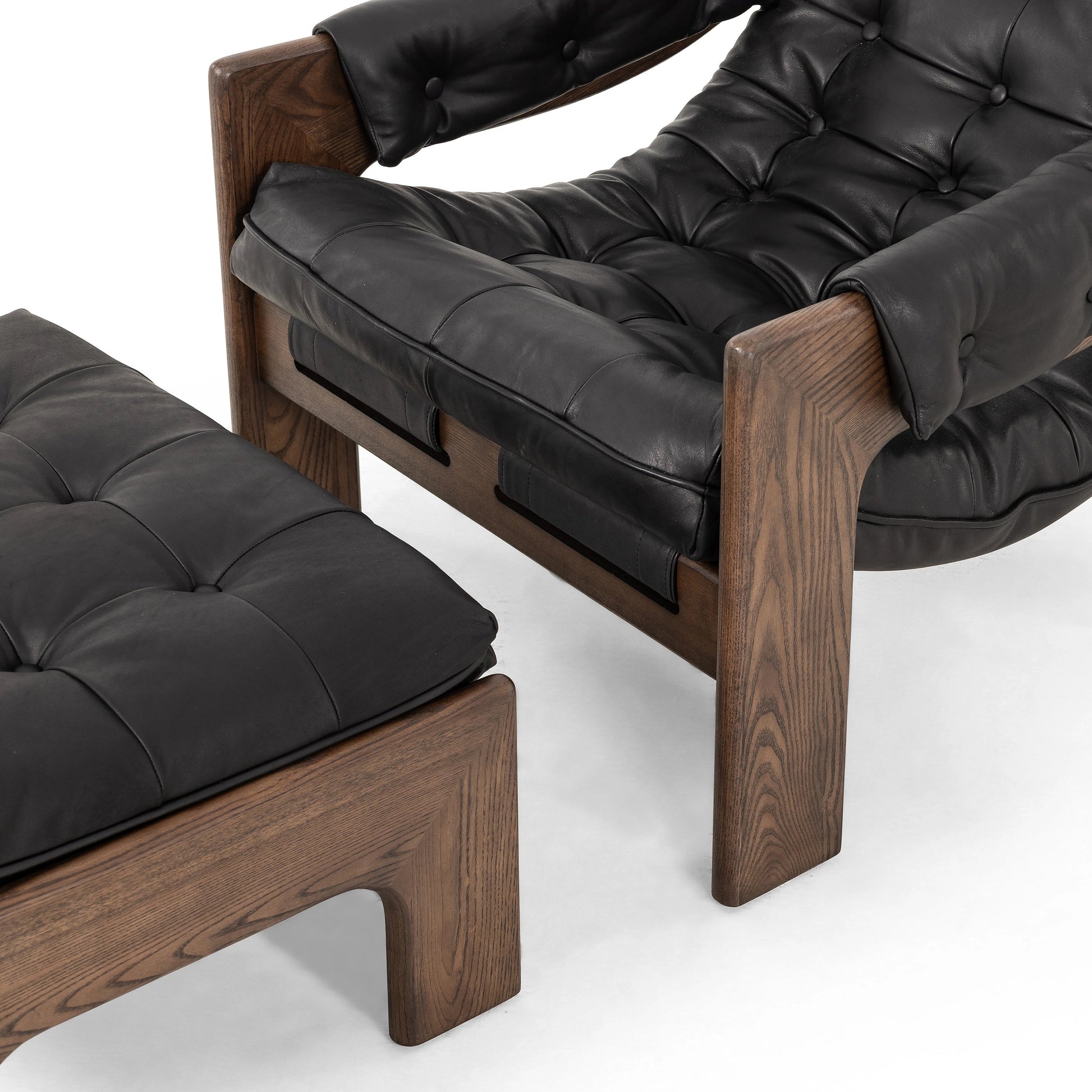 Halston Chair with Ottoman by Four Hands. Made from unique in a modern style.