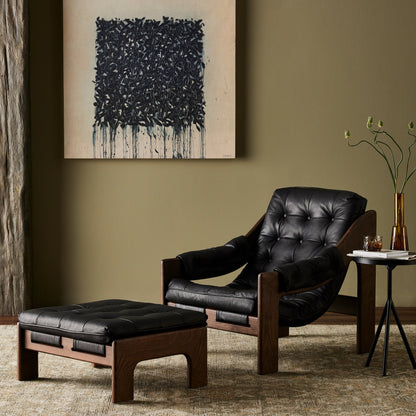 Halston Chair with Ottoman by Four Hands. Made from unique in a modern style.