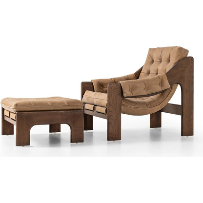 Halston Chair with Ottoman by Four Hands. Made from unique in a modern style.