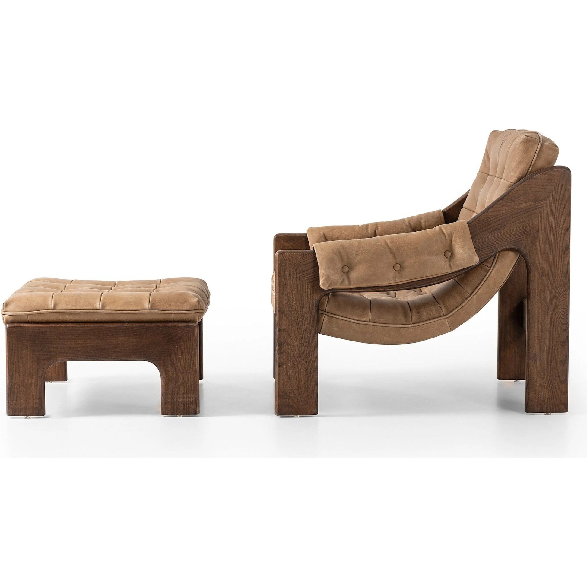 Halston Chair with Ottoman by Four Hands. Made from unique in a modern style.