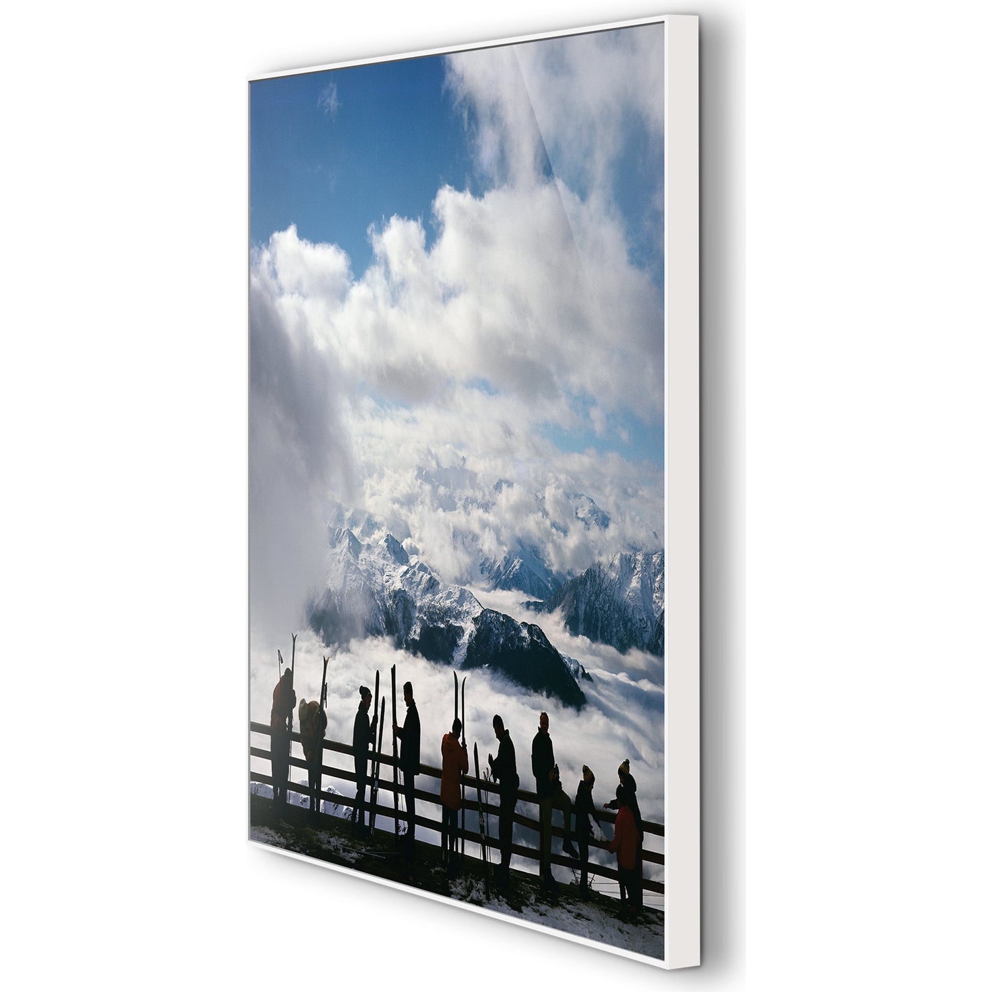 003 SI-2094335 | Additional Silo | Verbier View by Slim Aarons by Four Hands. Made from white maple, gloss white chromaluxe in a modern style.