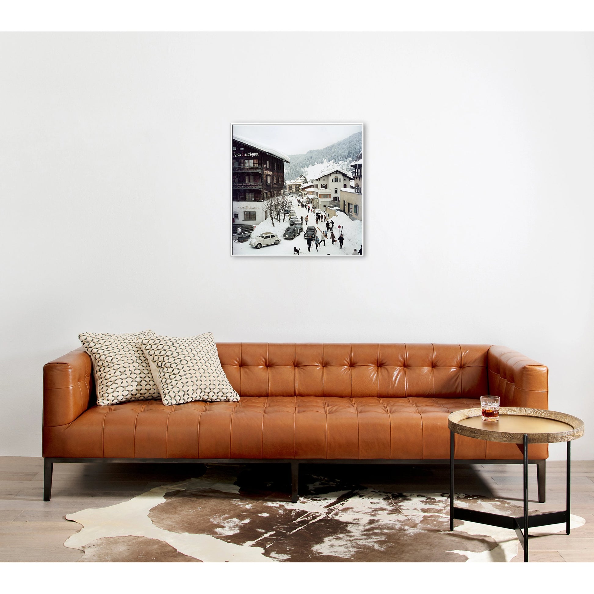Klosters by Slim Aarons by Four Hands. Made from white maple, gloss white chromaluxe in a modern style.