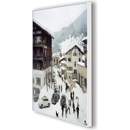 Klosters by Slim Aarons by Four Hands. Made from white maple, gloss white chromaluxe in a modern style.