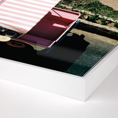 Las Brisas by Slim Aarons by Four Hands. Made from gloss white chromaluxe in a coastal style.