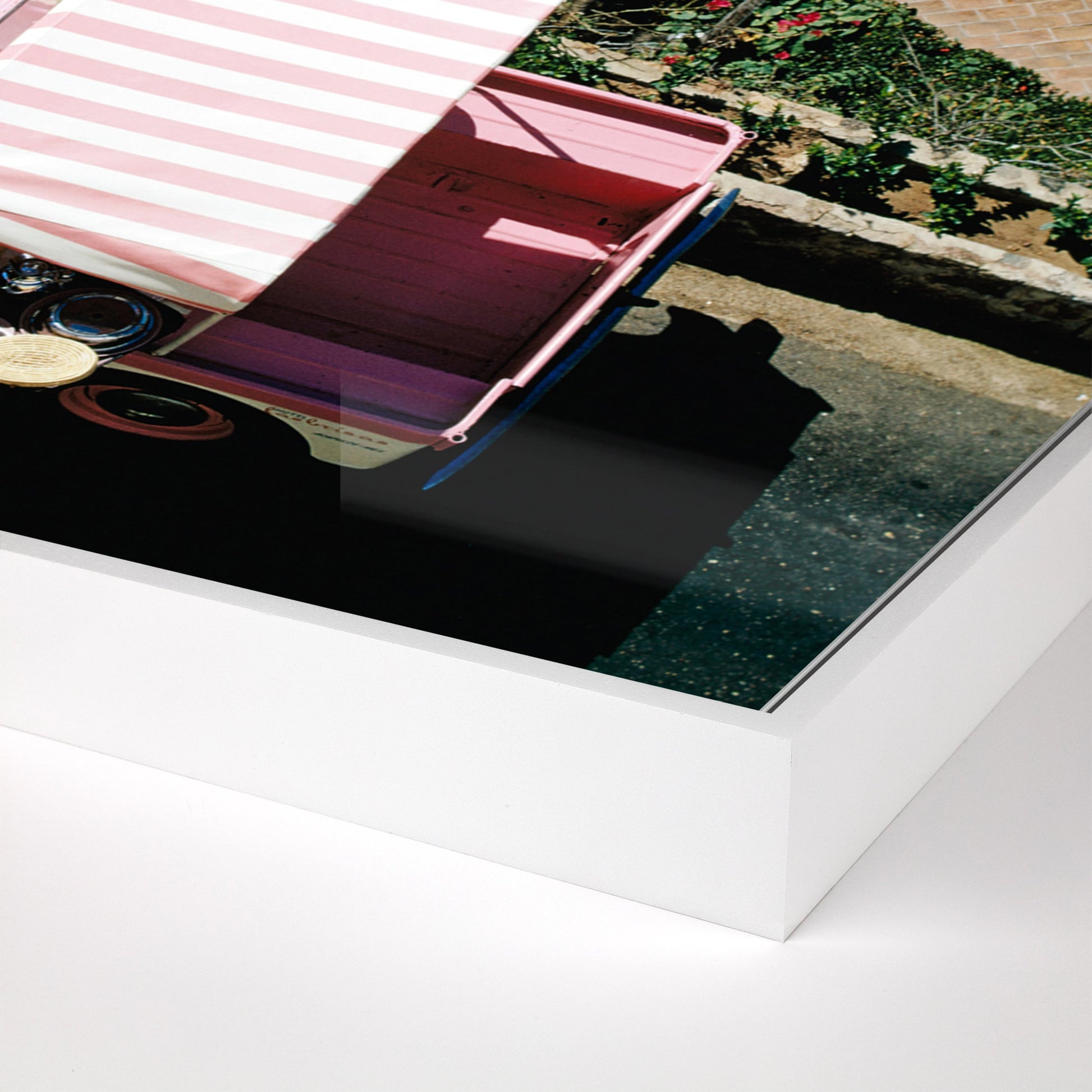 Las Brisas by Slim Aarons by Four Hands. Made from gloss white chromaluxe in a coastal style.