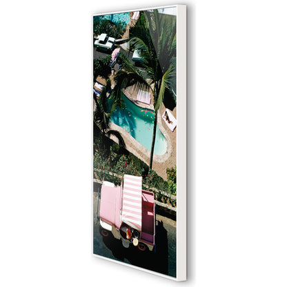 Las Brisas by Slim Aarons by Four Hands. Made from gloss white chromaluxe in a coastal style.