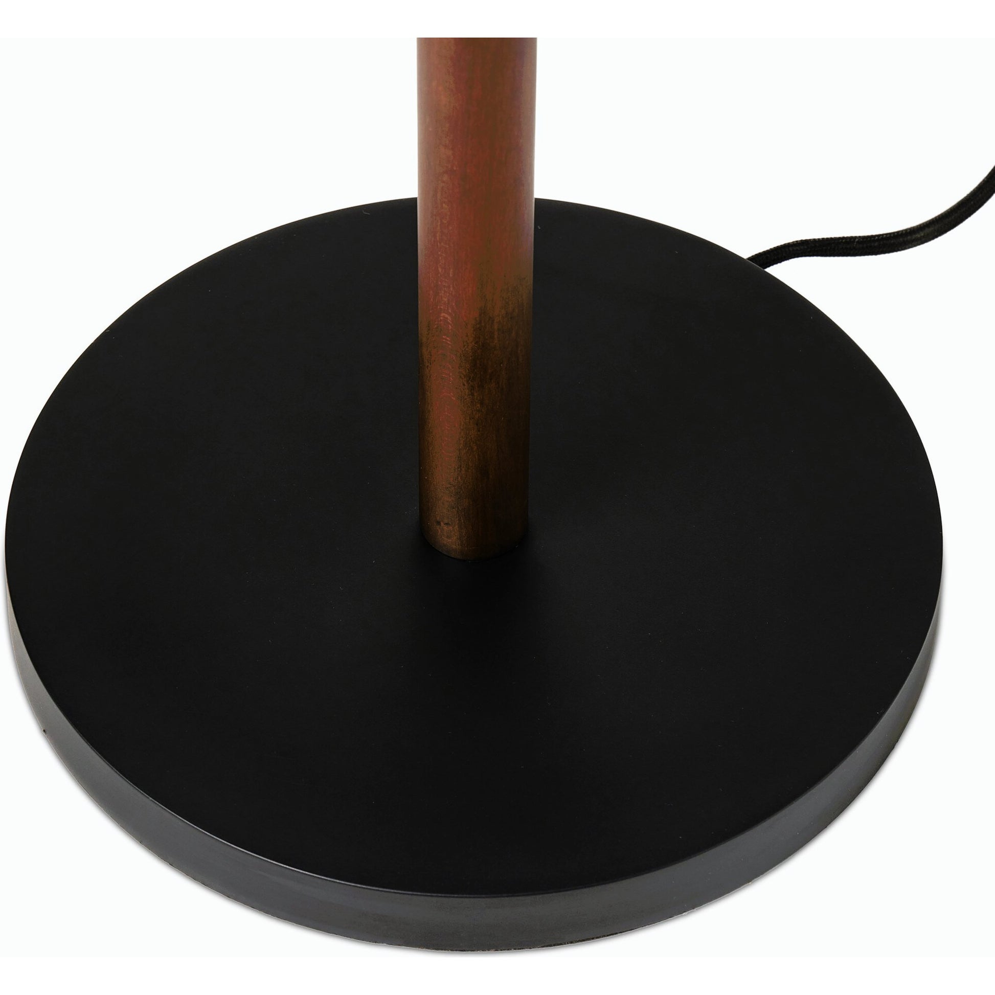 Garner Floor Lamp by Four Hands in powder coated black, brown beech. Made from 100% flax, linen, iron, solid beech in a modern style.