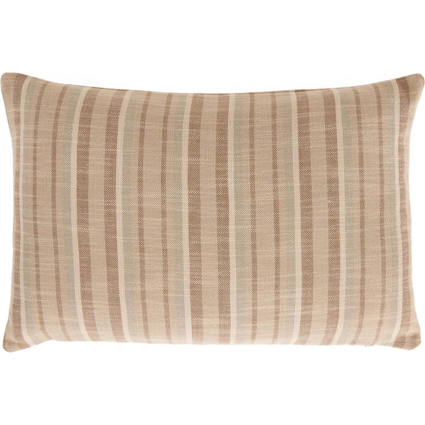 012 SI-2074039 | Additional Silo | Adobe Stripe Outdoor Pillow by Four Hands in adobe stripe. Made from 89.28% poly (uv), 10.72% pcrpoly, down alternative fiber, 100% polyester in a unique style.