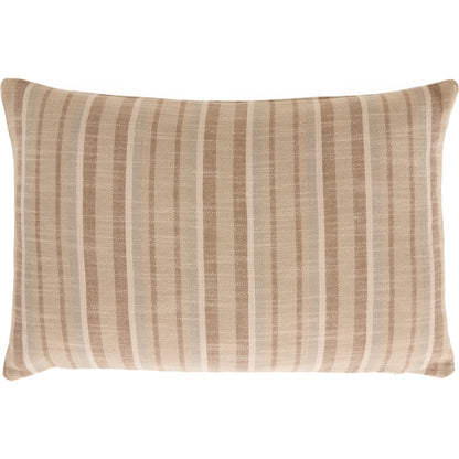 Adobe Stripe Outdoor Pillow by Four Hands in adobe stripe. Made from 89.28% poly (uv), 10.72% pcrpoly, down alternative fiber, 100% polyester in a unique style.