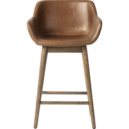 Hannah Swivel Counter Stool by Four Hands. Made from unique in a traditional style.