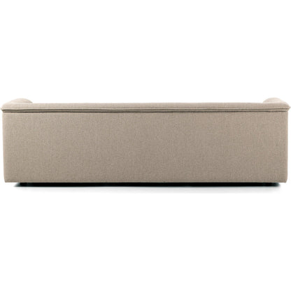 Wellborn Sofa by Four Hands in palermo cognac. Made from top grain leather, poplar plywood, 100% polyester in a modern style.