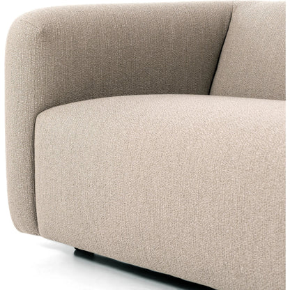 Wellborn Sofa by Four Hands in palermo cognac. Made from top grain leather, poplar plywood, 100% polyester in a modern style.