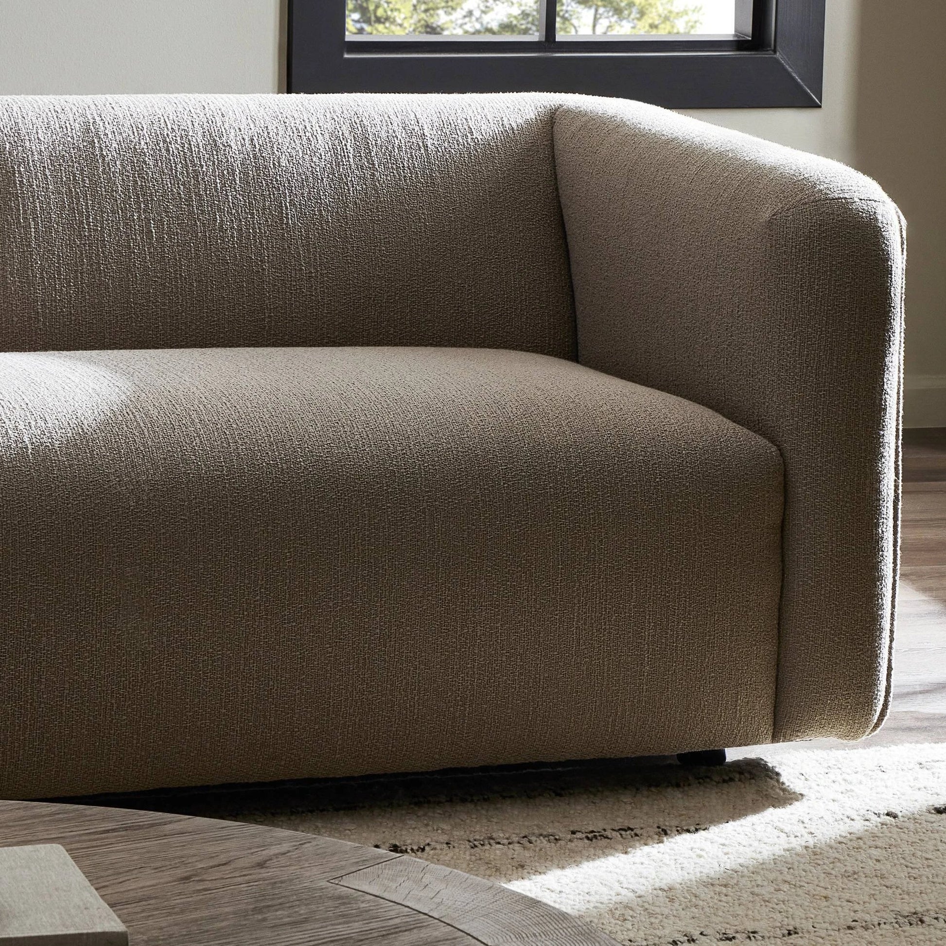 Wellborn Sofa by Four Hands in palermo cognac. Made from top grain leather, poplar plywood, 100% polyester in a modern style.