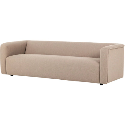 Wellborn Sofa by Four Hands in palermo cognac. Made from top grain leather, poplar plywood, 100% polyester in a modern style.