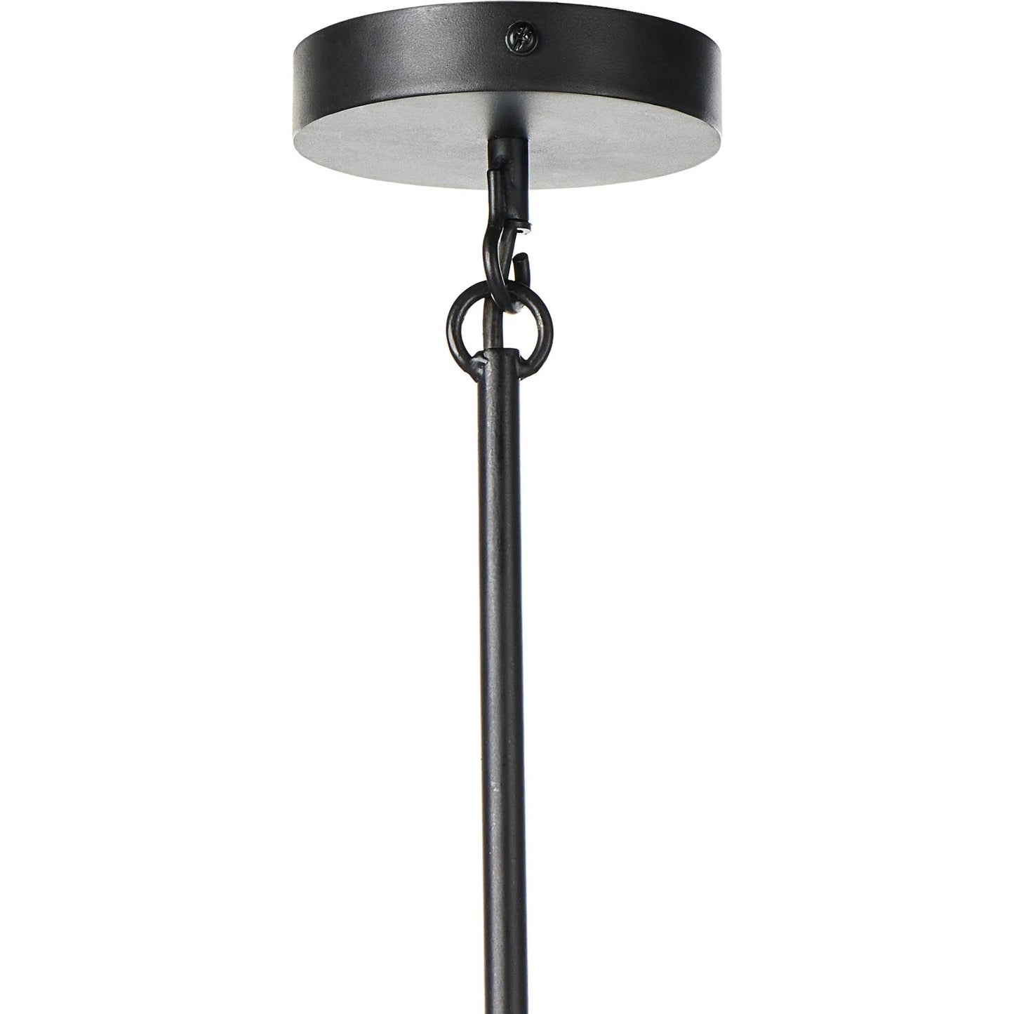 006 SI-2320027 | Closeup | Concetta Pendant by Four Hands in ecru marble solid, matte black. Made from solid marble, iron in a transitional style.