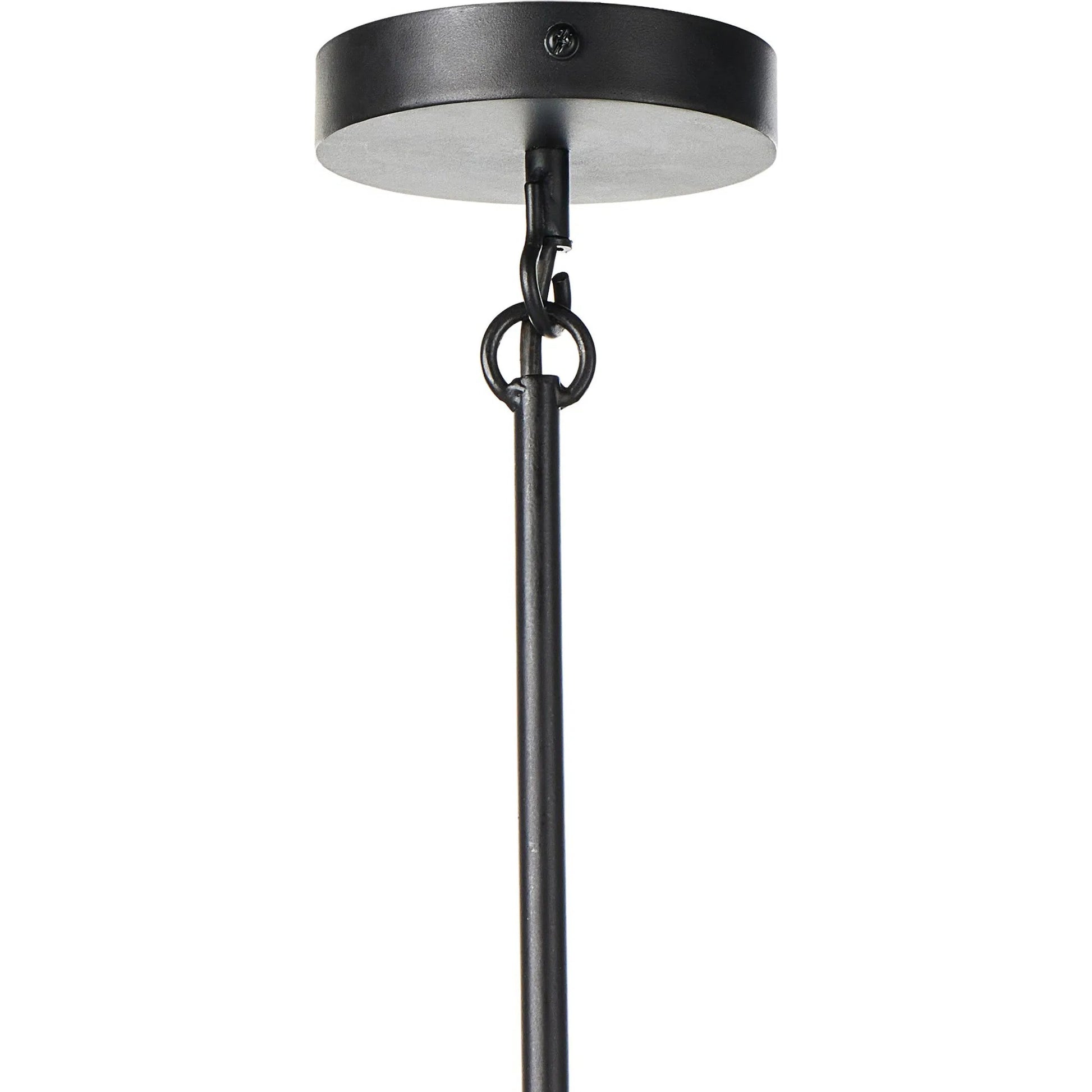 Concetta Pendant by Four Hands in ecru marble solid, matte black. Made from solid marble, iron in a transitional style.