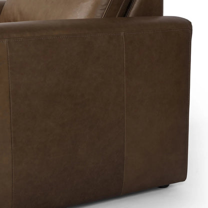Tillery Power Recliner Accent Chair by Four Hands in sonoma coco. Made from top grain leather in a traditional style.