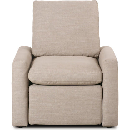 Tillery Power Recliner Accent Chair by Four Hands. Made from 92% polyester, 8% flax, linen in a traditional style.