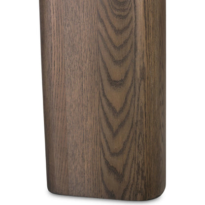 Soho Dining Table by Four Hands in aged natural oak veneer. Made from oak veneer, solid oak in a unique style.