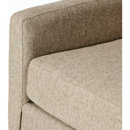 Hampton Swivel Chair by Four Hands in delta sand. Made from 97.42% olefin 2.58% polyester, pine plywood, 100% polyester in a modern style.