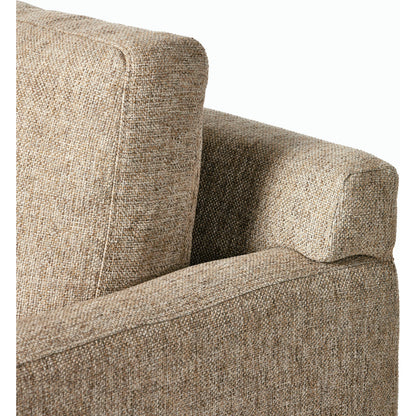 Hampton Swivel Chair by Four Hands in delta sand. Made from 97.42% olefin 2.58% polyester, pine plywood, 100% polyester in a modern style.