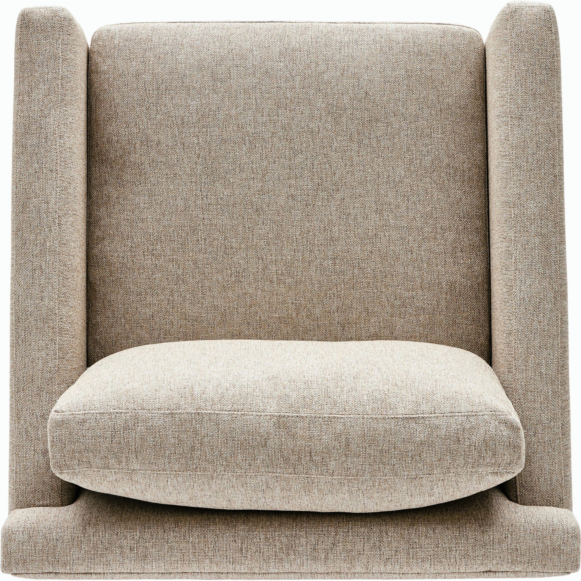 Hampton Swivel Chair by Four Hands in delta sand. Made from 97.42% olefin 2.58% polyester, pine plywood, 100% polyester in a modern style.