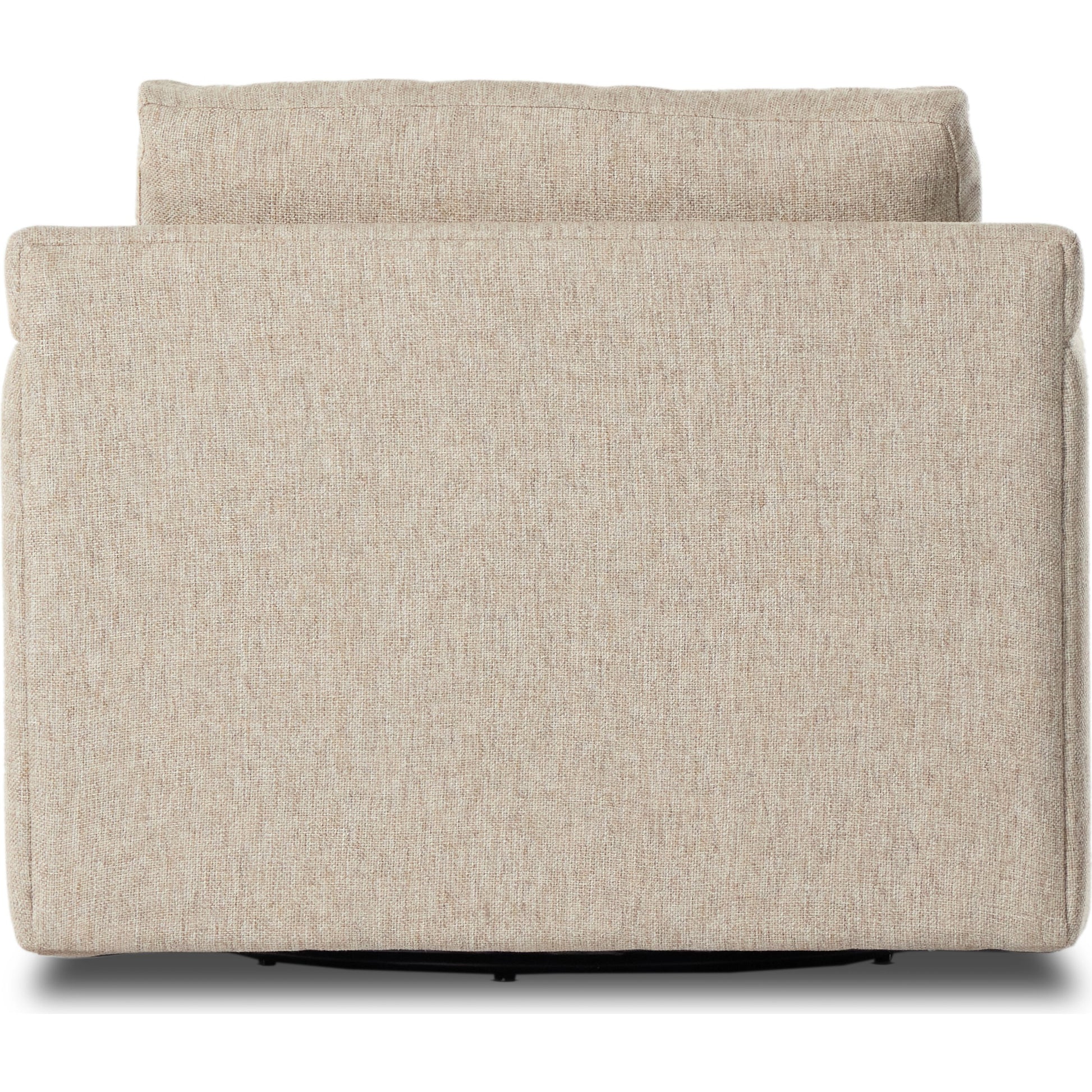 Hampton Swivel Chair by Four Hands in delta sand. Made from 97.42% olefin 2.58% polyester, pine plywood, 100% polyester in a modern style.