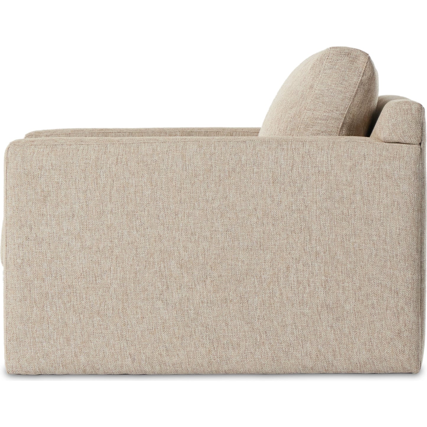 002 SI-2001432 | Additional Silo | Hampton Swivel Chair by Four Hands in delta sand. Made from 97.42% olefin 2.58% polyester, pine plywood, 100% polyester in a modern style.