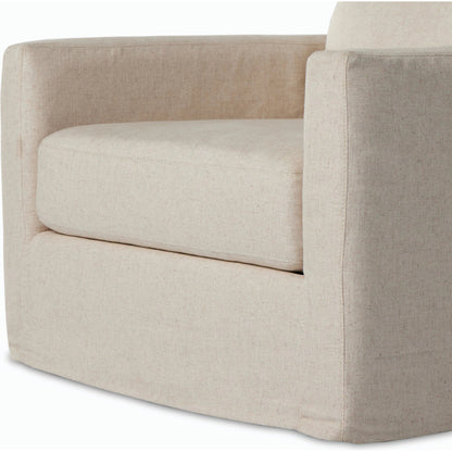 Hampton Slipcover Swivel Chair by Four Hands. Made from unique in a modern style.
