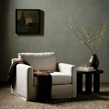 Hampton Slipcover Swivel Chair by Four Hands. Made from unique in a modern style.