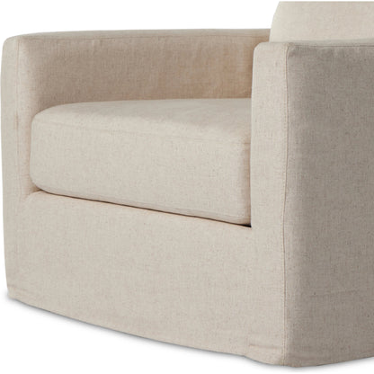 Hampton Slipcover Swivel Chair by Four Hands. Made from unique in a modern style.