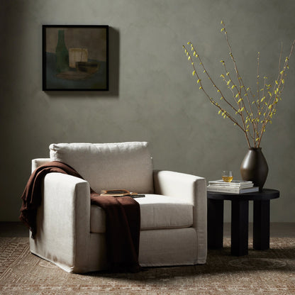 Hampton Slipcover Swivel Chair by Four Hands. Made from unique in a modern style.