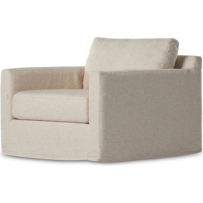 Hampton Slipcover Swivel Chair by Four Hands. Made from unique in a modern style.