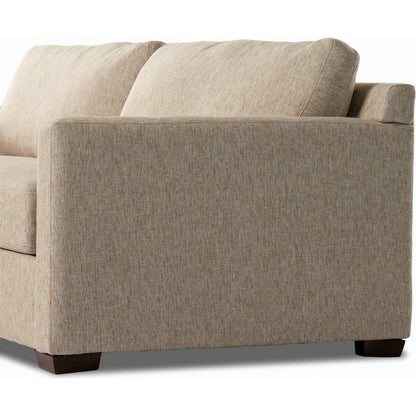 Hampton Sofa by Four Hands in delta sand. Made from 97.42% olefin 2.58% polyester, pine plywood, 100% polyester in a modern style.