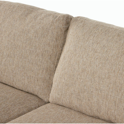 Hampton Sofa by Four Hands in delta sand. Made from 97.42% olefin 2.58% polyester, pine plywood, 100% polyester in a modern style.