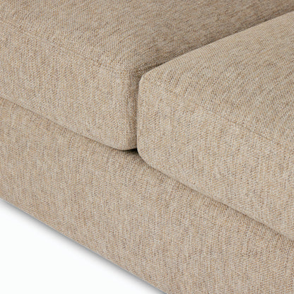 Hampton Sofa by Four Hands in delta sand. Made from 97.42% olefin 2.58% polyester, pine plywood, 100% polyester in a modern style.