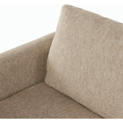 Hampton Sofa by Four Hands in delta sand. Made from 97.42% olefin 2.58% polyester, pine plywood, 100% polyester in a modern style.