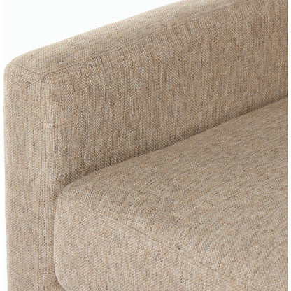 Hampton Sofa by Four Hands in delta sand. Made from 97.42% olefin 2.58% polyester, pine plywood, 100% polyester in a modern style.