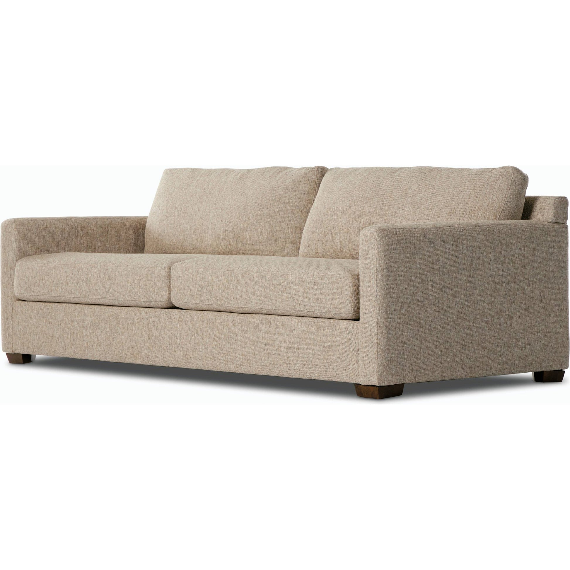 Hampton Sofa by Four Hands in delta sand. Made from 97.42% olefin 2.58% polyester, pine plywood, 100% polyester in a modern style.
