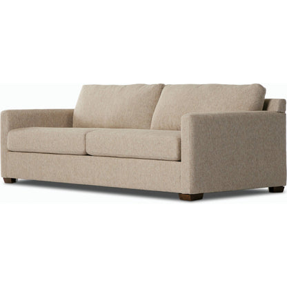 Hampton Sofa by Four Hands in delta sand. Made from 97.42% olefin 2.58% polyester, pine plywood, 100% polyester in a modern style.