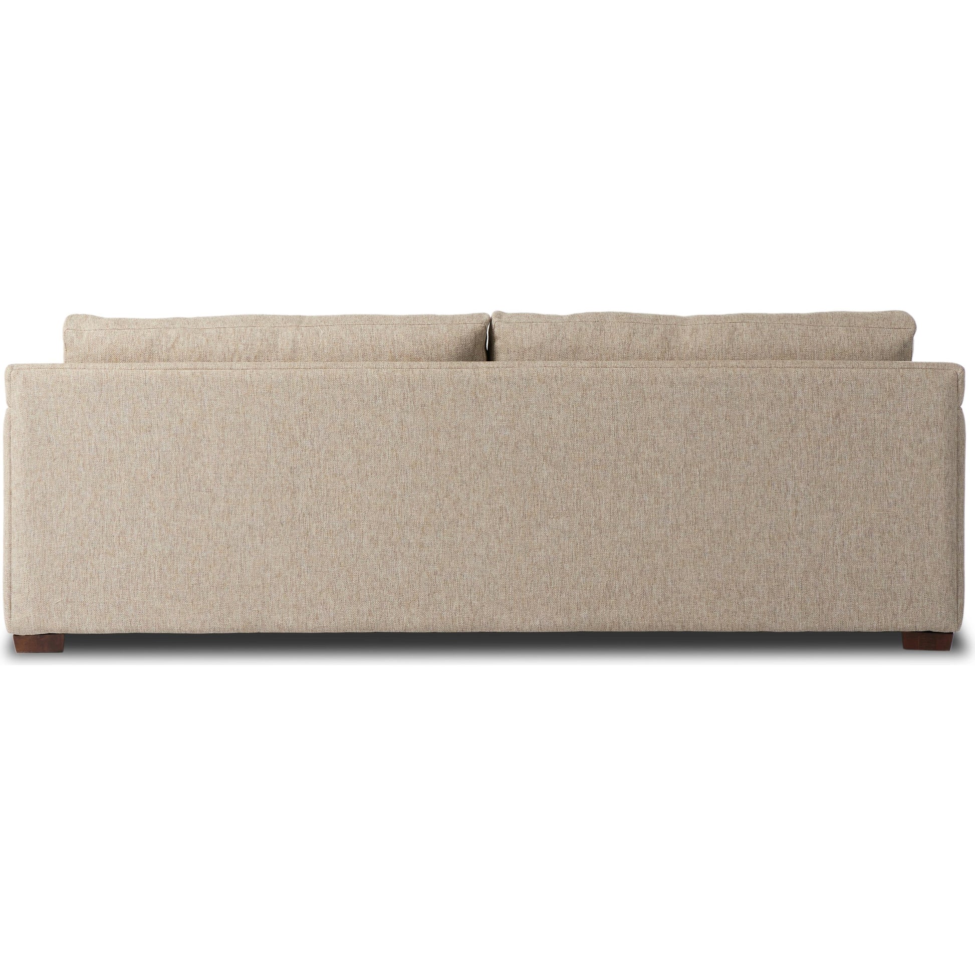 Hampton Sofa by Four Hands in delta sand. Made from 97.42% olefin 2.58% polyester, pine plywood, 100% polyester in a modern style.