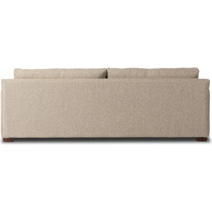 Hampton Sofa by Four Hands in delta sand. Made from 97.42% olefin 2.58% polyester, pine plywood, 100% polyester in a modern style.