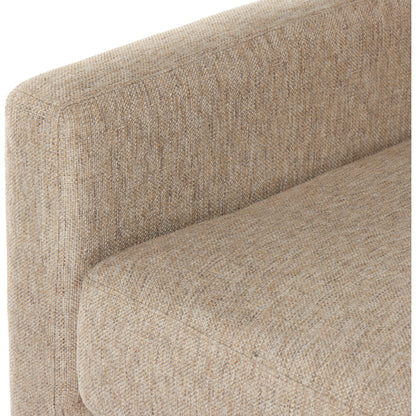 Hampton Sofa by Four Hands in delta sand. Made from 97.42% olefin 2.58% polyester, pine plywood, 100% polyester in a modern style.