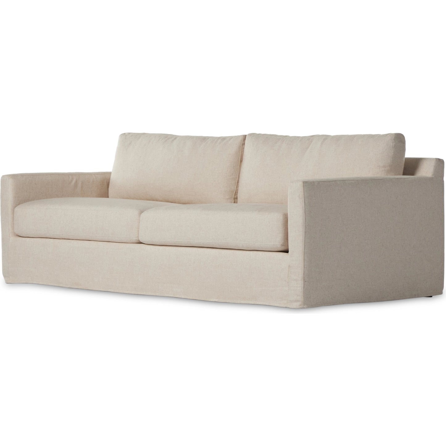 001 SI-2001429 | Primary Silo | Hampton Slipcover Sofa by Four Hands in evere oatmeal. Made from 51% rayon, 22% linen, 16% polyester, 11% cotton, pine plywood, 100% polyester in a modern style.
